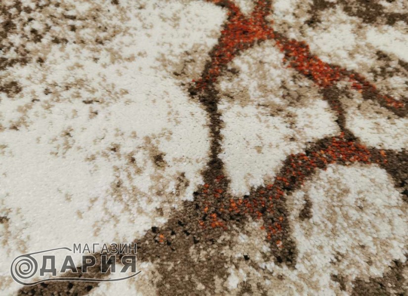 Тъкан килим MAGNOLIA 563 cream/orange елипса